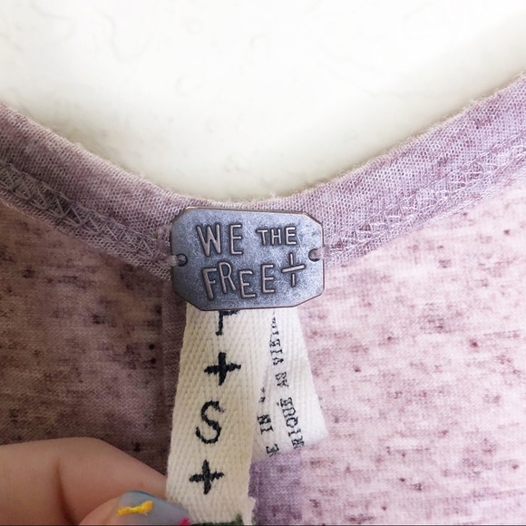 Free People | Purple Heathered Flowy Fop Size S - Picture 2 of 4